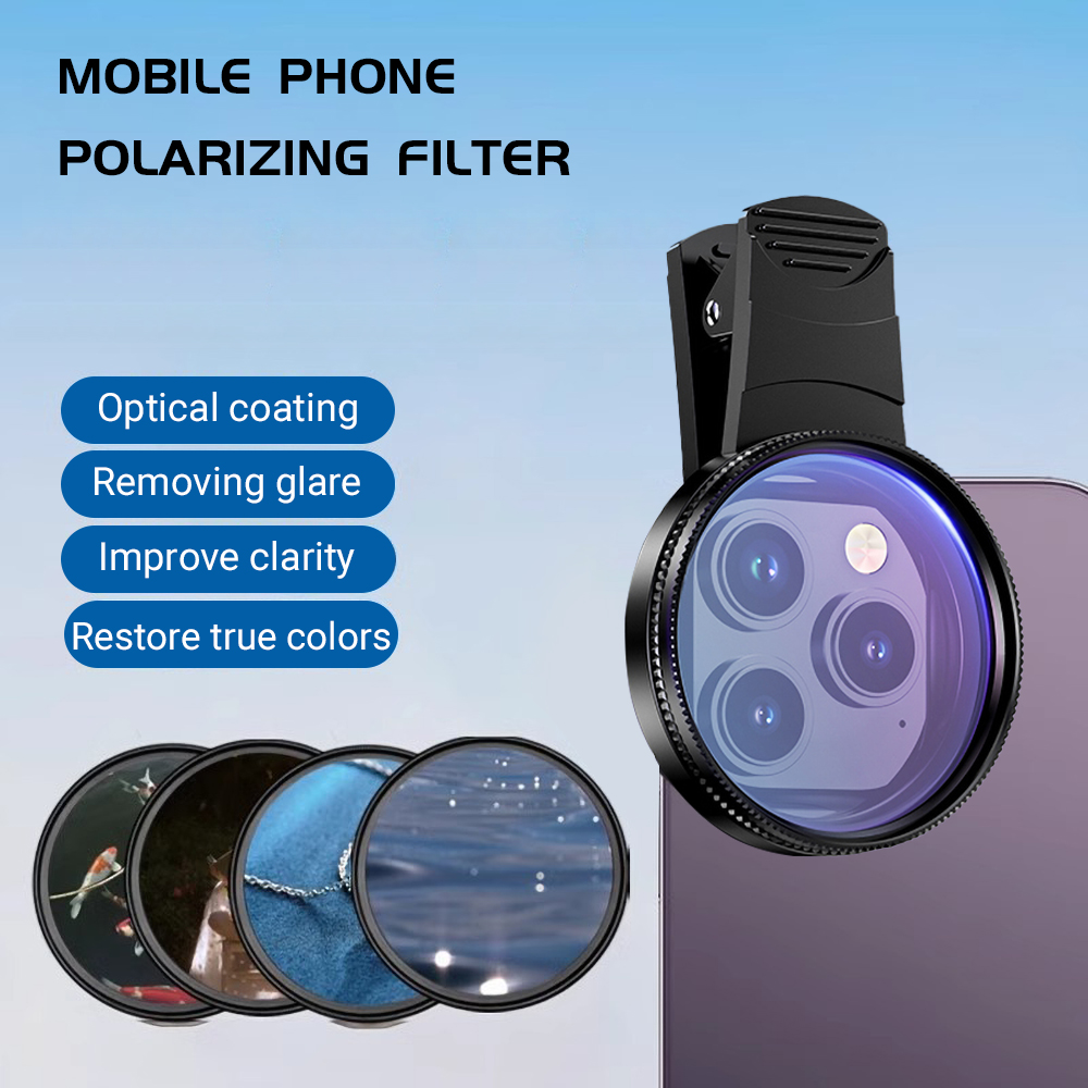 Lens Camera Clip - Lente polarizadora universal para celular, 52mm,