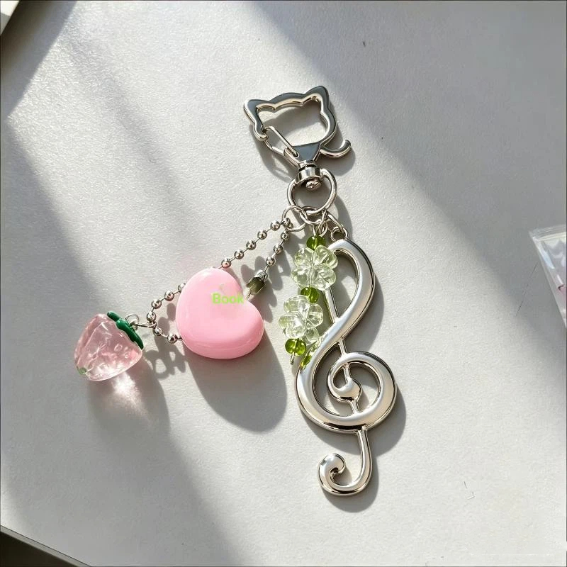 Phone Accessories For Teen Girls - Chaveiro de Morango Fofo com Estrela,