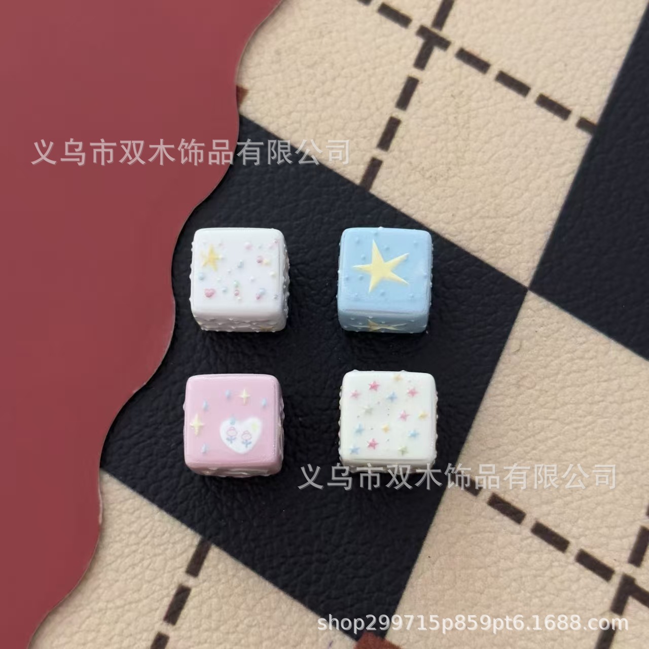 Phone Accessories Hanging - 10 peças de contas quadradas de