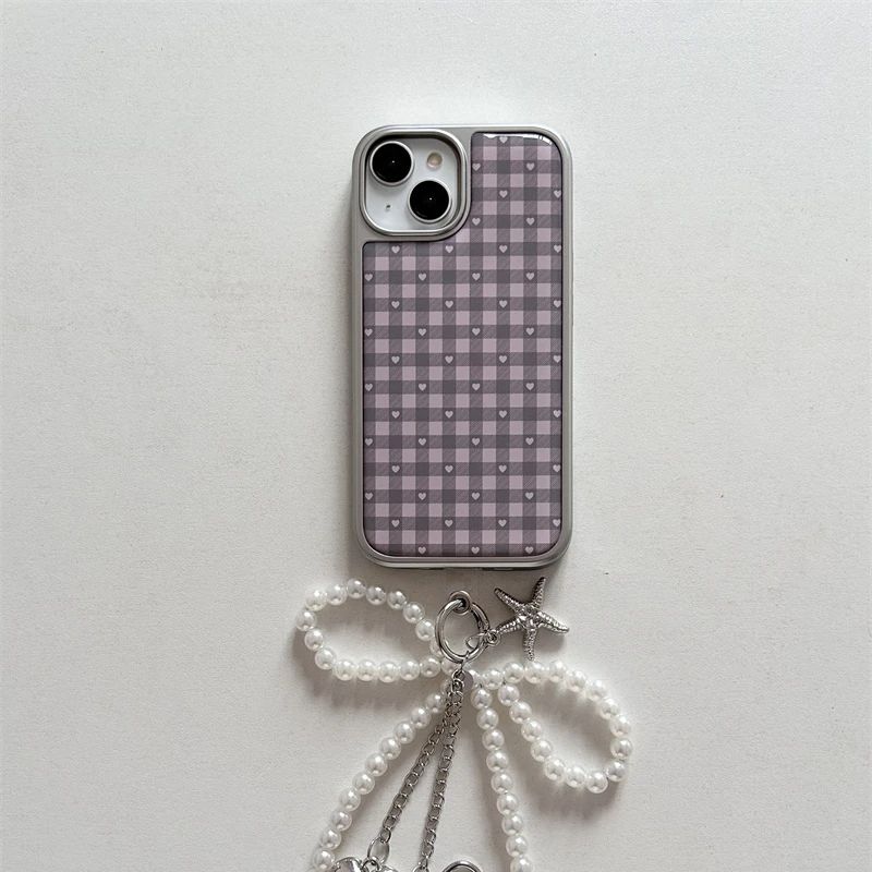 Phone Accessories For Girls - Rosa roxo em forma de coração