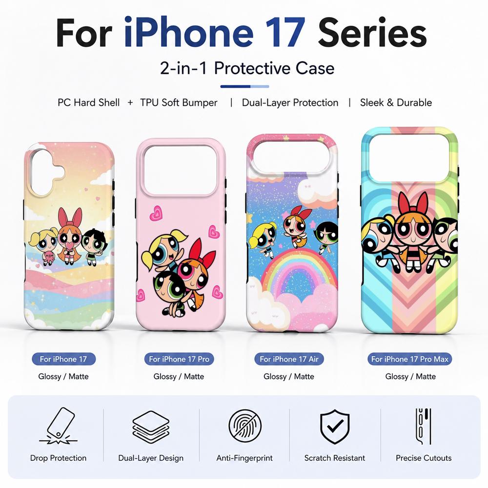 Phone Accessories For Girls - Capa de Celular Anime P-Powerpuff Girls