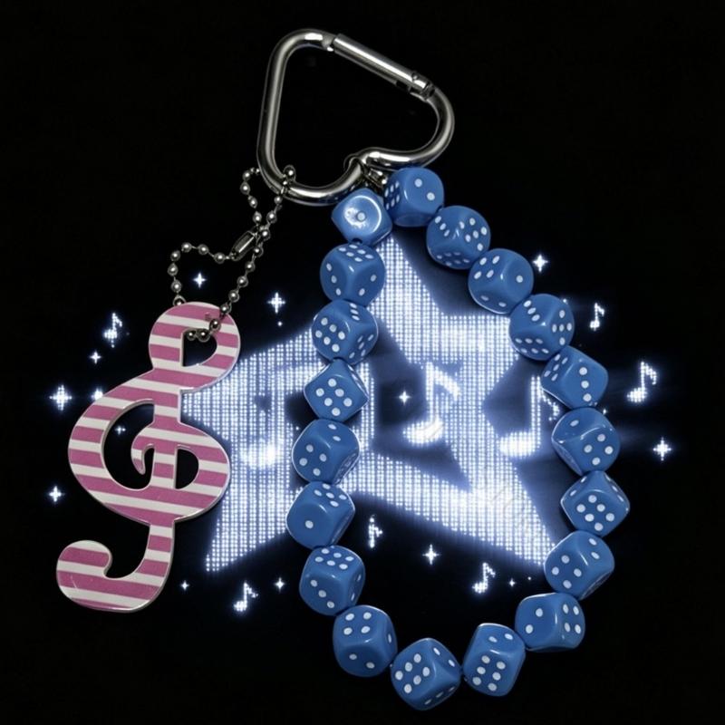 Phone Accessories For Teen Girls - R7uf artesanal frisado nota musical chaveiro