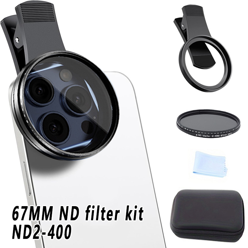 Lens Camera Clip - 67mm clip-on ND2-400 kit de filtro