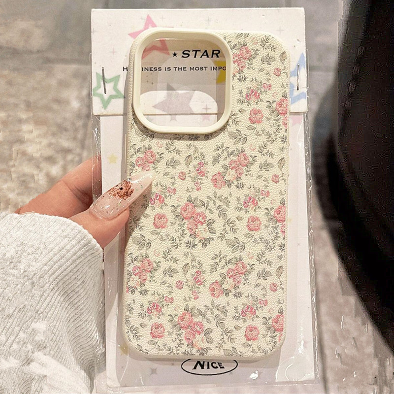 Phone Accessories For Girls - Adorável menina floral branco clássico macio