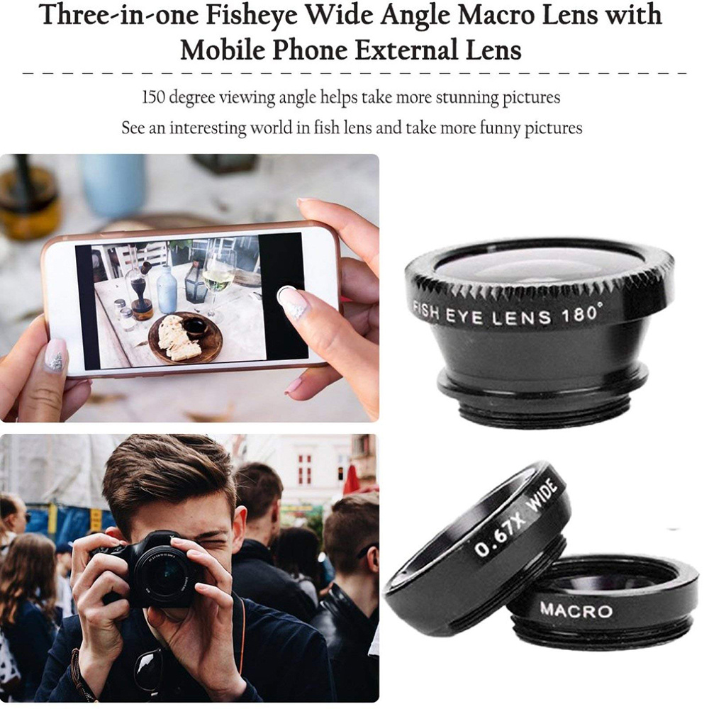 Lente Universal 3 em 1 Olho de - Lens Camera Clip avaliação e preço