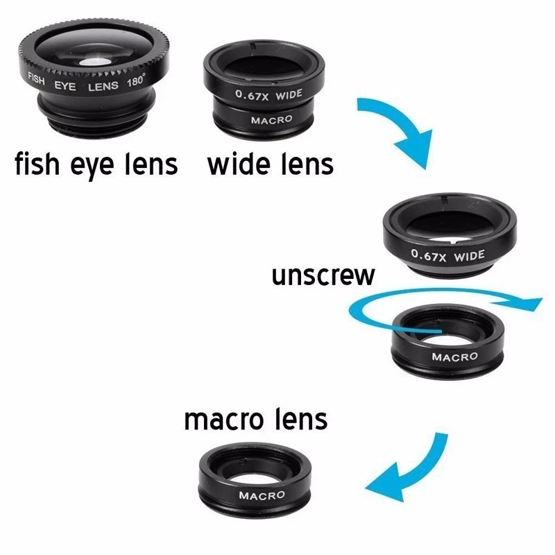 Lente de Câmera 3 em 1 Fisheye - Lens Camera Clip avaliação e preço